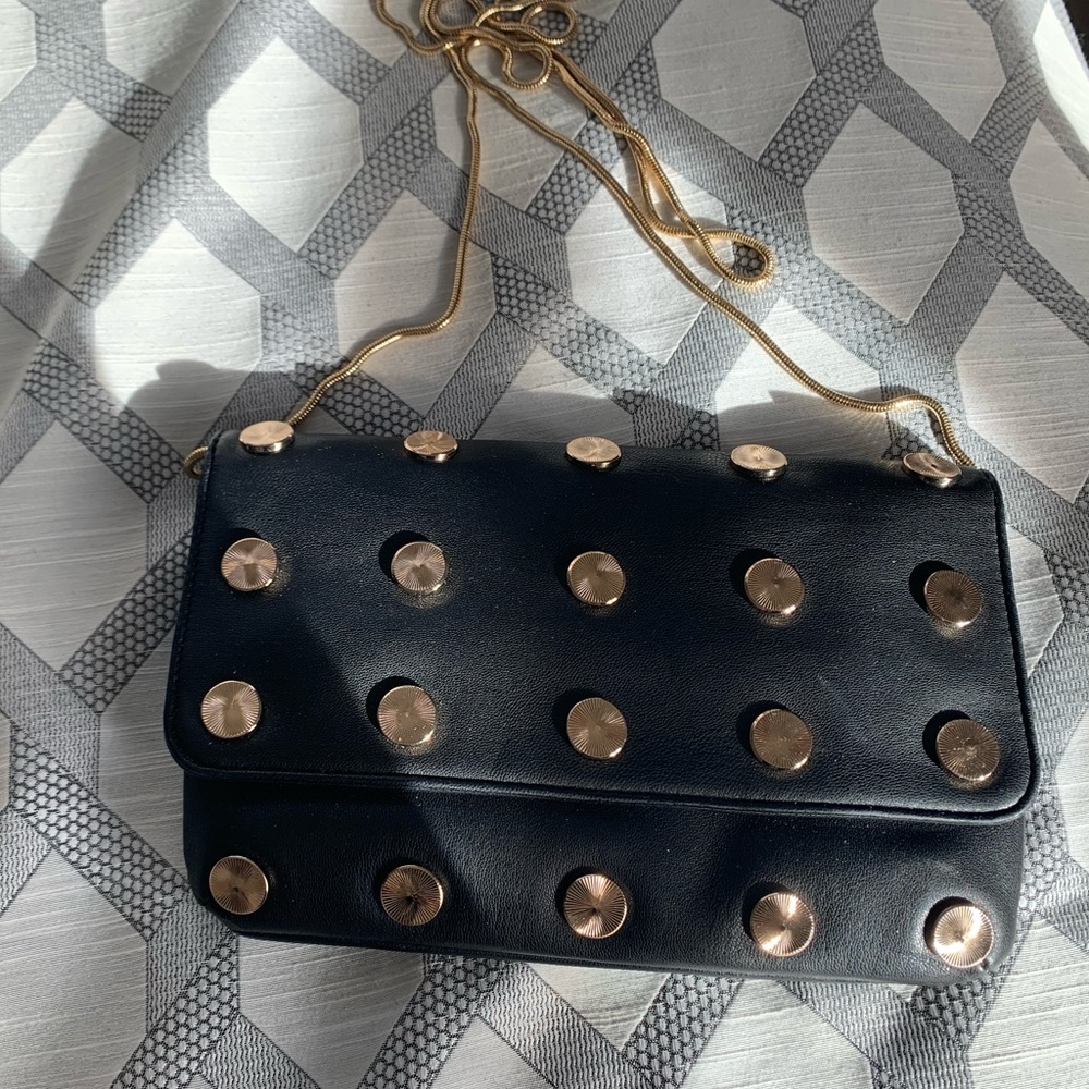 NWT Black and Gold Crossbody/Evening Purse
